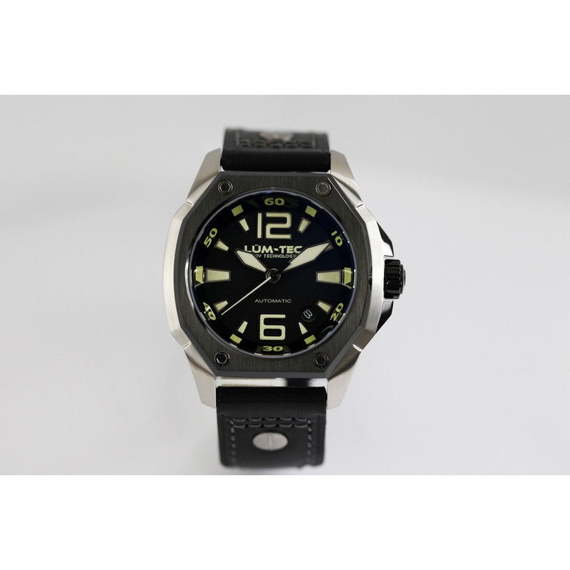 Lum-Tec V7 Watch | Black Steel V-Series