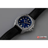 Lum-Tec V8 Big Date Watch - Black Croc Leather Strap
