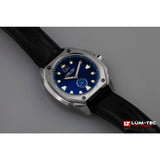 Lum-Tec V8 Big Date Watch - Black Croc Leather Strap