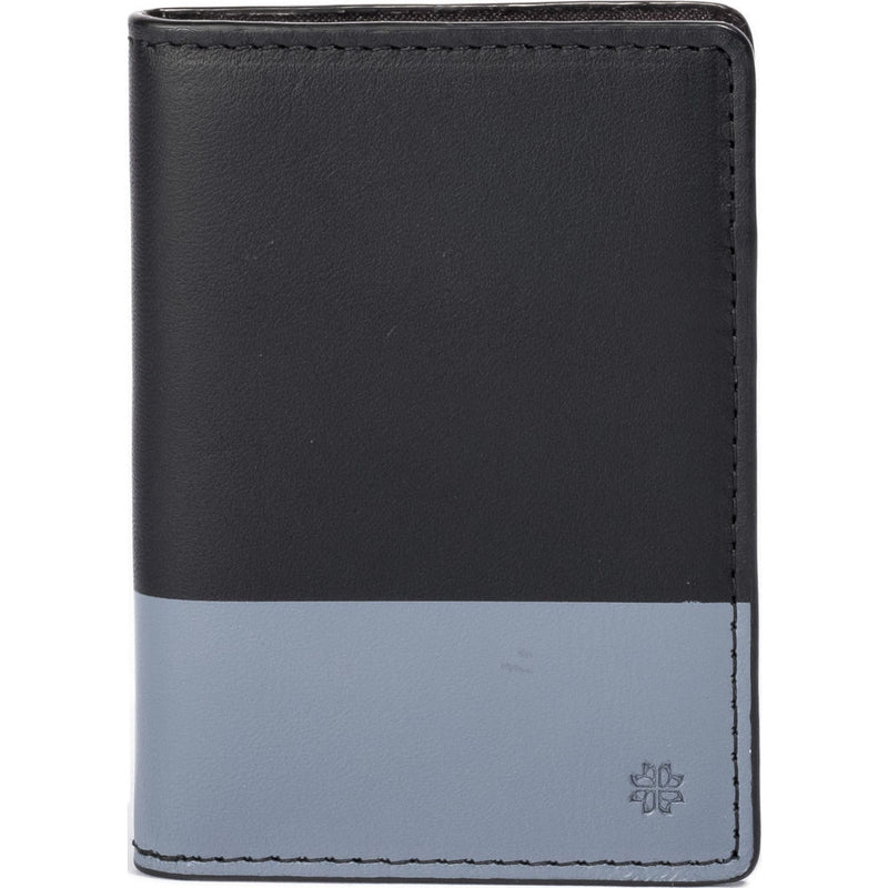 Hook & Albert Color Dipped Vertical Bi-Fold Wallet | Black & Gray VBFCDBLK-GRY-OS