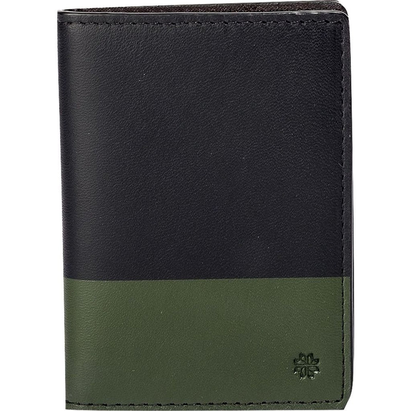 Hook & Albert Leather Vertical Bi-fold Wallet | Black & Olive