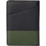 Hook & Albert Leather Vertical Bi-fold Wallet | Black & Olive