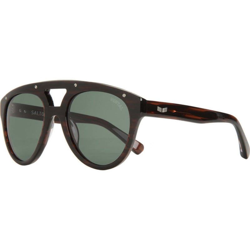 Vestal Salton Sunglasses | Striped Dark Brown/Green/Silver VVSL006