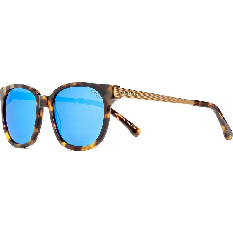 Vestal Windrose Sunglasses | Black And Gold Chunky Tort/Blue Mirror VVWR016