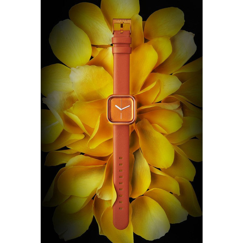 Hygge Väri Sunset Orange Watch | Orange Leather