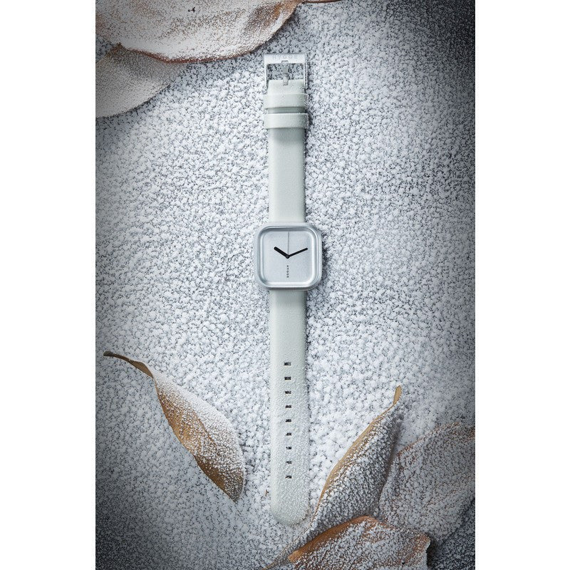 Hygge Väri Snow Grey Watch | Light Grey Leather