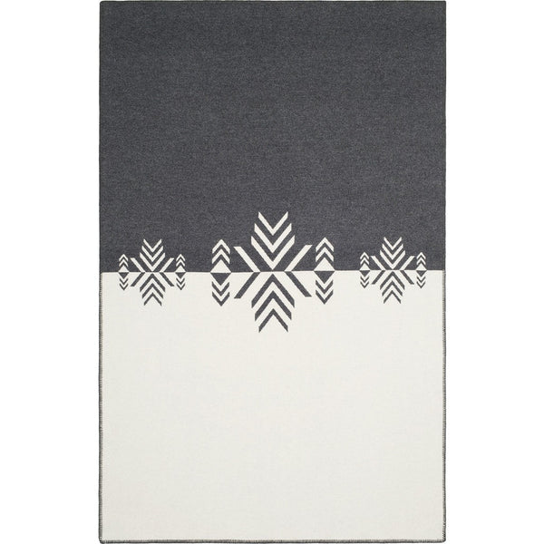 Faribault Vermillion Mirror Wool Throw | Charcoal/Natural 16699 50x72