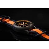 Lum-Tec Vortex D3 Solar Watch| Black/Orange