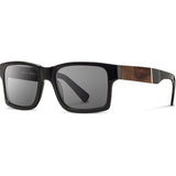 Shwood Haystack Acetate Fifty Fifty Sunglasses | Black & Elm Burl / Grey