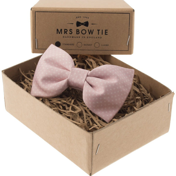 Mrs Bow Tie Dickinson Ready-Tied Bow Tie | Soft Blush WDNG109