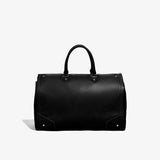 Hook & Albert Women's Garment Weekender Bag | Leather Black w/ Gunmetal Zipper LDGWB-BLK-GNM