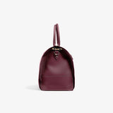 Hook & Albert Women's Garment Weekender Bag | Leather Taupe w/ Gunmetal Zipper LDGWB-TUP-GNM