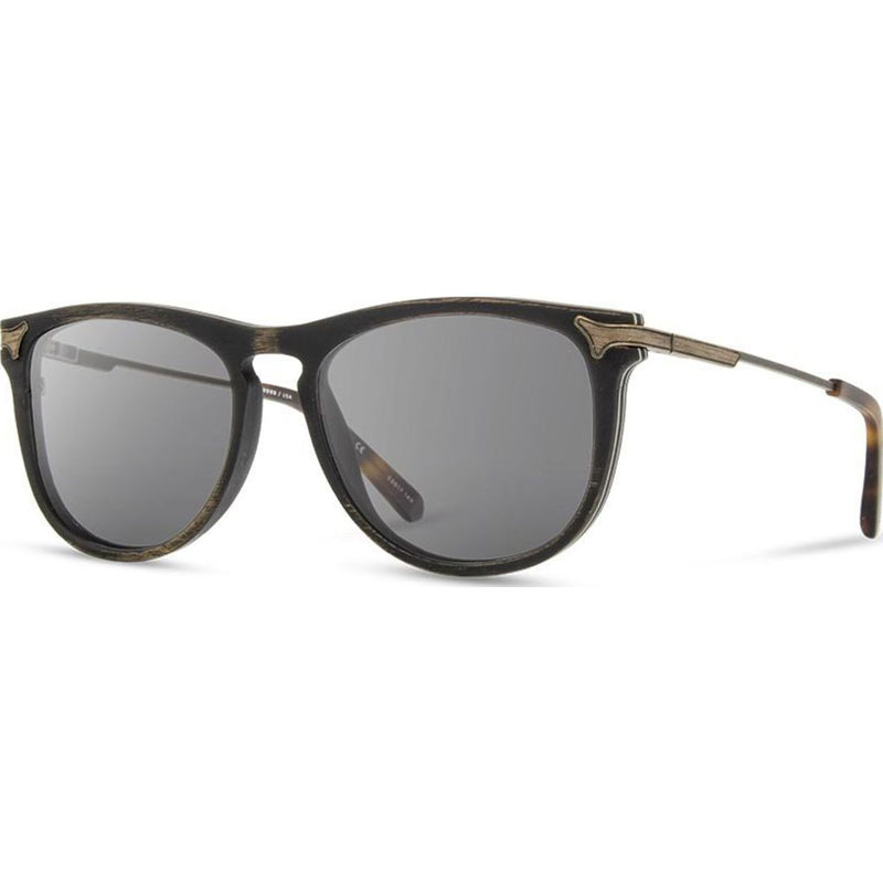 Shwood Keller Sunglasses | Distressed Dark Walnut -Grey  WOKDDWG