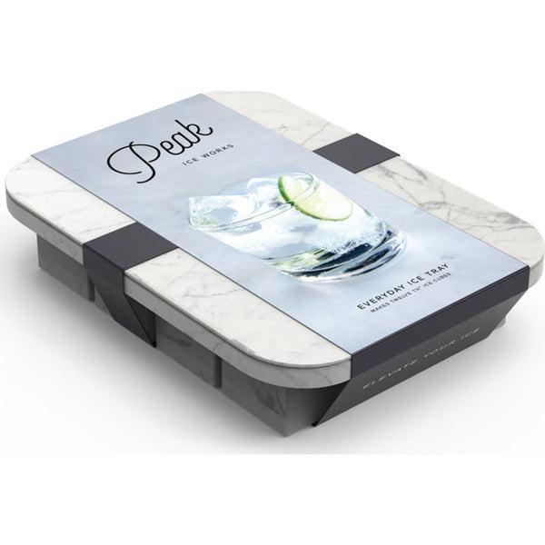 W&P Design Peak Everyday Ice Tray | White Marble wp-ice-ed-mw