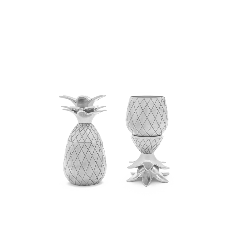 W&P Design Pineapple Shot Glass Set | Silver MAS-PINES-2