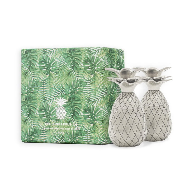 W&P Design Pineapple Shot Glass Set | Silver MAS-PINES-2