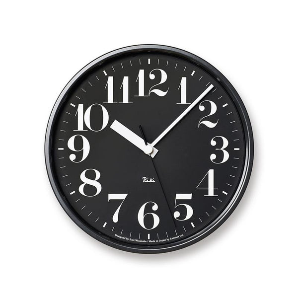 Lemnos Riki Steel Clock | Black