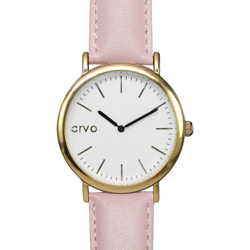 Arvo White Time Sawyer Women's Watch | Gold/Blush