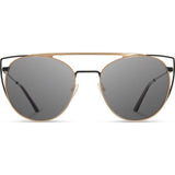 Shwood Zena Sunglasses | Gold/Obsidian -Grey Polarized  WWTZGGP