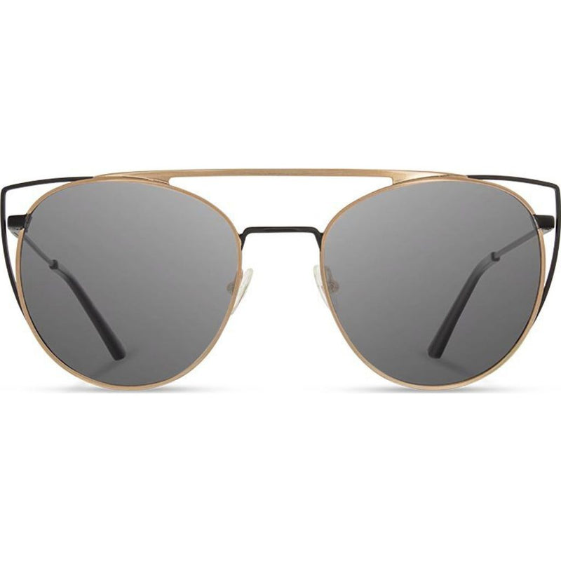 Shwood Zena Sunglasses | Gold/Obsidian -Grey Polarized  WWTZGGP