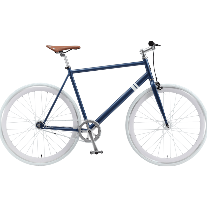 Sole Bicycles Whaler Fixed Single Speed Bike | Navy Blue/White Rims Sole 060-49