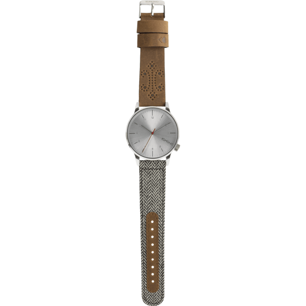 Komono Winston Galore Watch | Walnut Herringbone