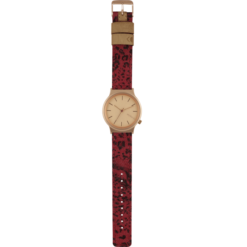 Komono Wizard Print Watch | Red Leopard KOM-W1812