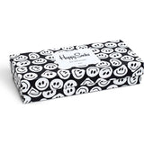 Happy Socks Smiley Face Sock Gift Box | Black & White