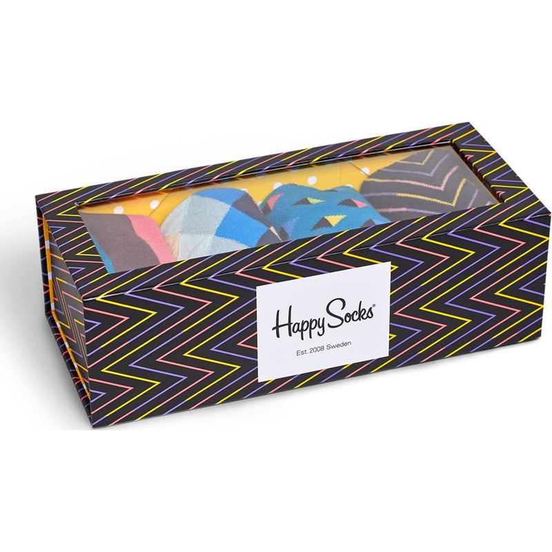 Happy Socks Ziggy Socks 4 Pack Box Set | Multi-Color Combo
