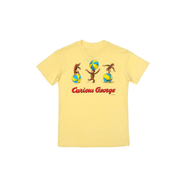 Out of Print Curious George Kid's T-Shirt | Yellow Size 4,6 Y-1033