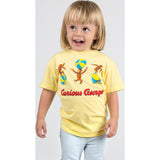 Out of Print Curious George Kid's T-Shirt | Yellow Size 4,6 Y-1033