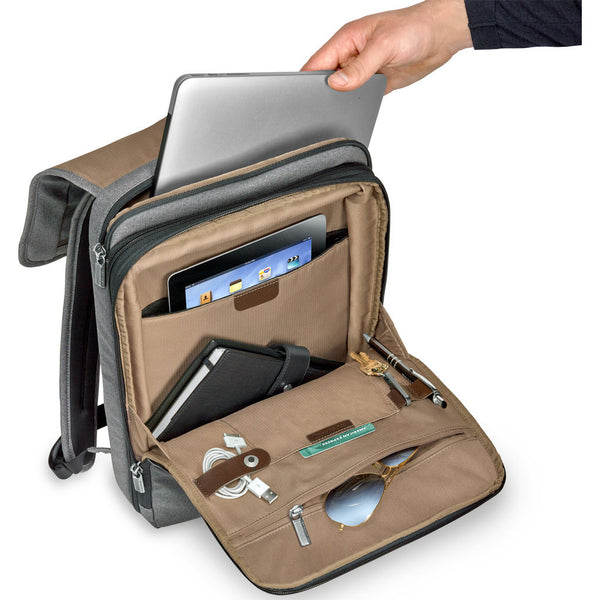 Briggs & Riley Flapover Expandable Backpack | Grey- ZP165X