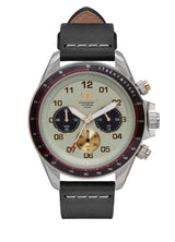 Vestal ZR-2 Italian Leather Watch | Black/Silver/Marine-Gold
