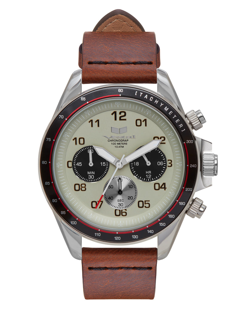Vestal ZR-2 Italian Leather Watch | Cordovan/Silver/Marine-Silver