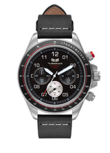 Vestal ZR-2 Italian Leather Watch | Black/Silver/Black