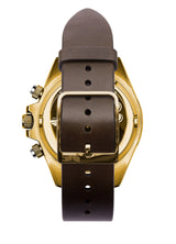 Vestal ZR-2 Italian Leather Watch | Dark Brown/Gold/Burgundy