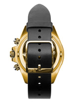 Vestal ZR-2 Italian Leather Watch | Black/Gold/Orange