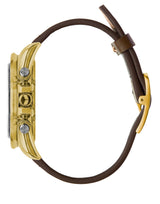 Vestal ZR-2 Italian Leather Watch | Dark Brown/Gold/Orange