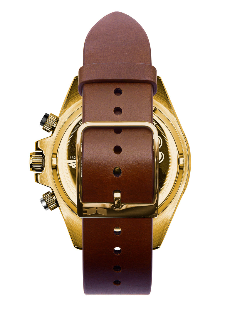 Vestal ZR-2 Italian Leather Watch | Cordovan/Gold/Black