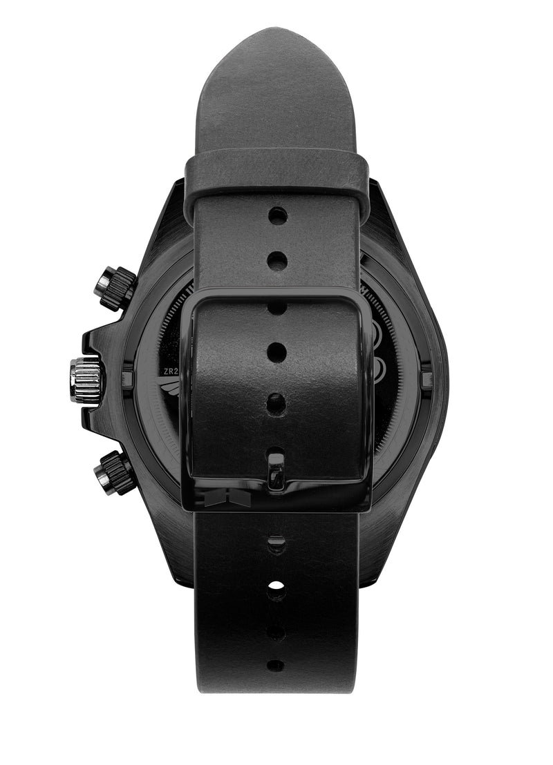 Vestal ZR-2 Italian Leather Watch | Black/Gun-Gold