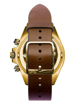 Vestal ZR-2 Italian Leather Watch | Brown/Gold/White
