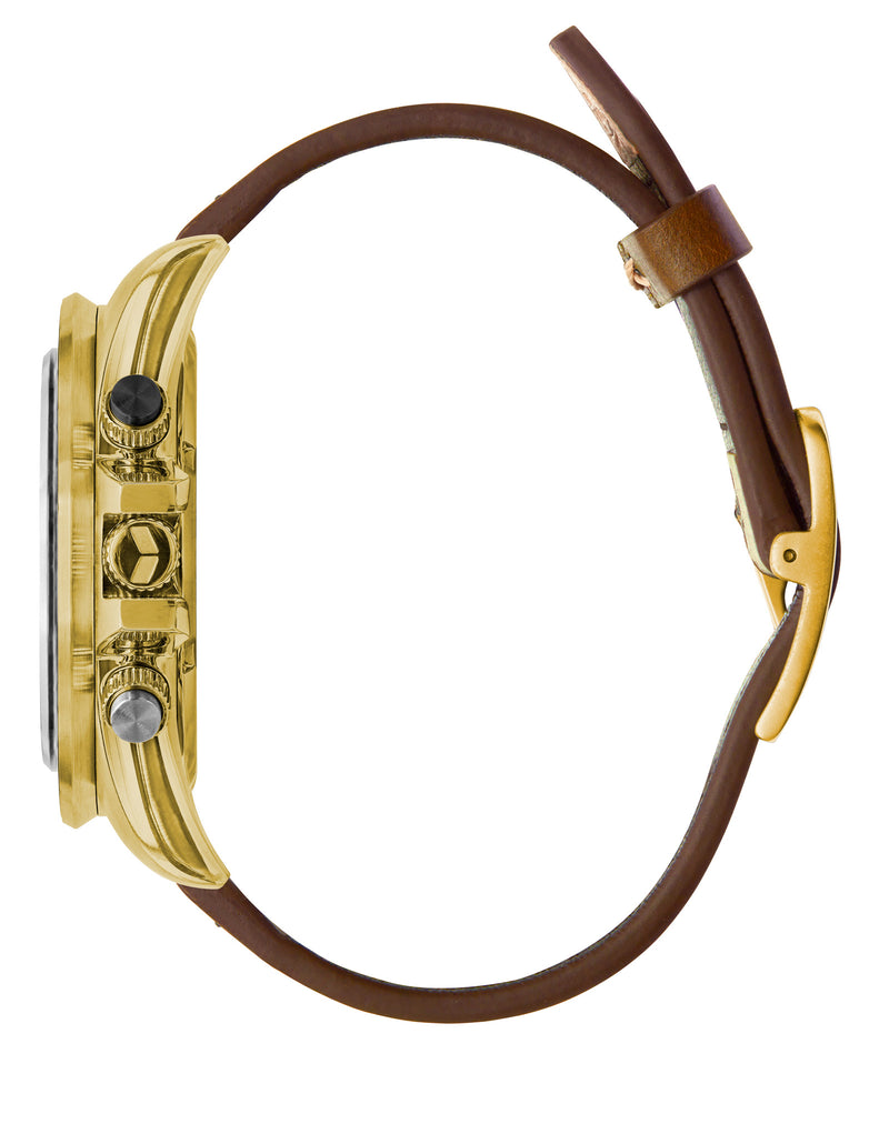 Vestal ZR-2 Italian Leather Watch | Brown/Gold/White