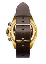 Vestal ZR-2 Italian Leather Watch | Dark Brown/Gold/White