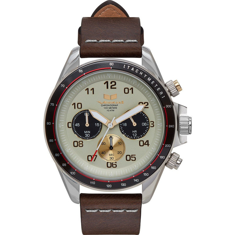 Vestal Zr-2 Leather Watch | Brown/Silver/Marine ZR2CL02