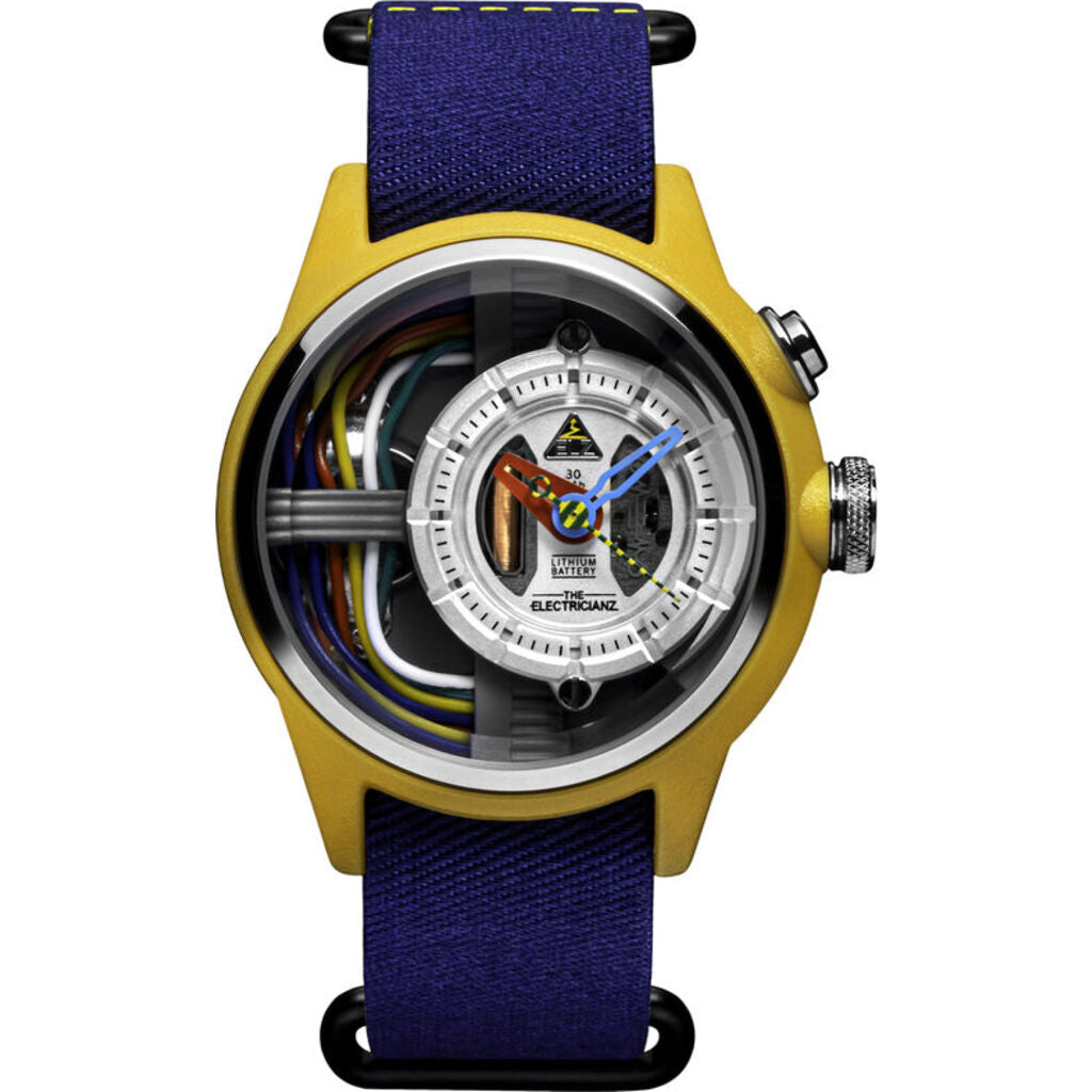 The Electricianz CABLE Z Watch 42mm Cable Z Blue Nylon Sportique