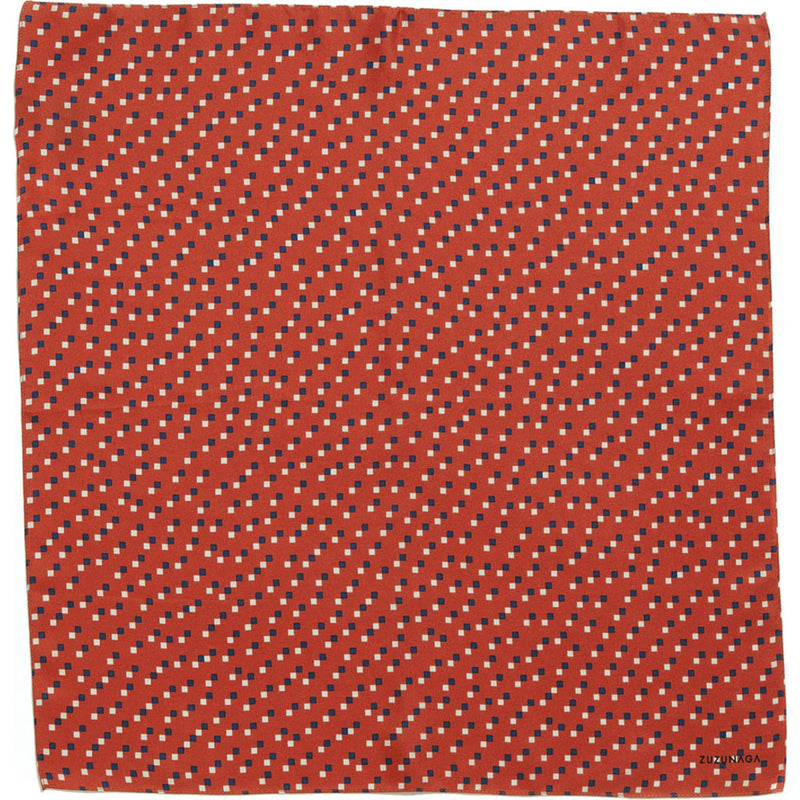 Zuzunaga Life Silk Pocket Square Scarf | Red