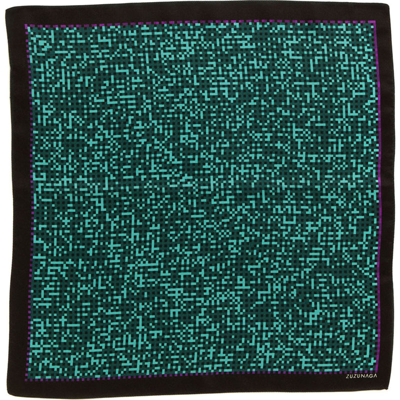 Zuzunaga Random Silk Pocket Square Scarf | Blue