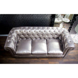 TOV Furniture Zahara Leather Sofa | Silver- TOV-S24