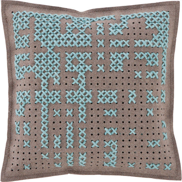 Gan Canevas Abstract Pillow | Blue/Dark Gray 02CN21467CL79