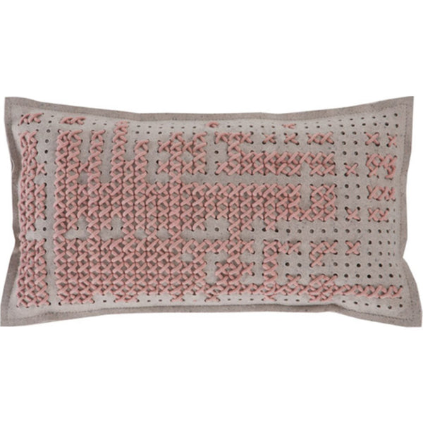 Gan Canevas Abstract Pillow | Light Pink/Light Gray 02CN21471CL80